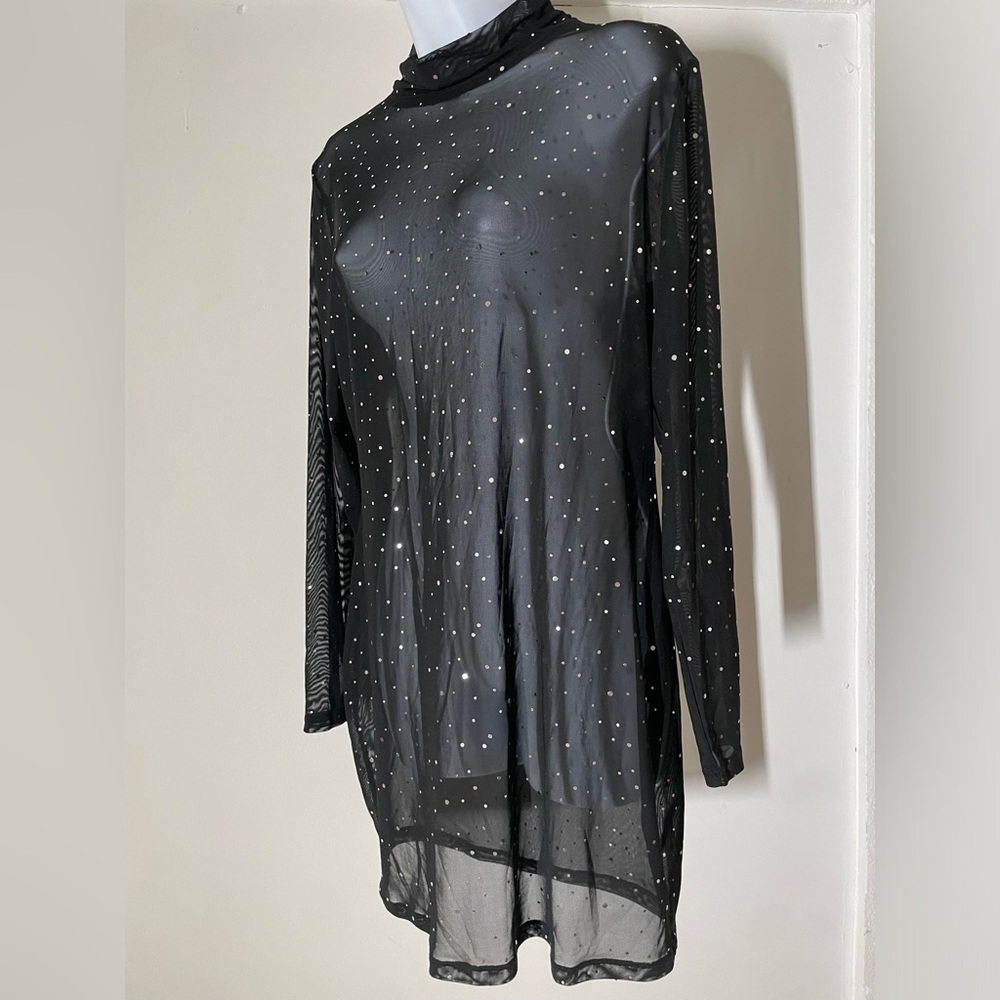 Sparkle Mesh Dress for Layering